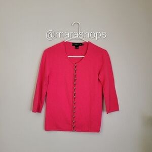 Shanghai Tang Hot Pink Cashmere Cardigan